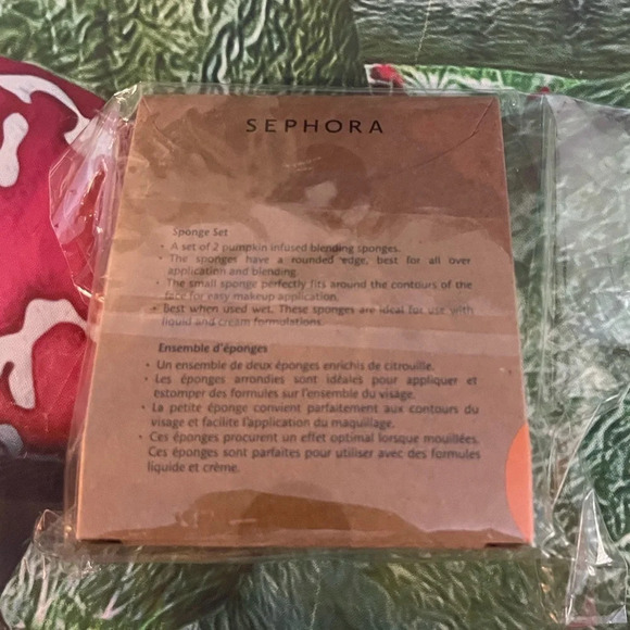 🎉2 x HOST PICK🎉Sephora Mini Pumpkin Infused Sponge Set, NWT - Picture 3 of 5